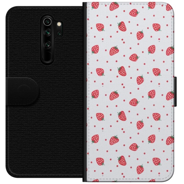 Wallet case for Xiaomi Redmi Note 8 Pro  with Strawberries design