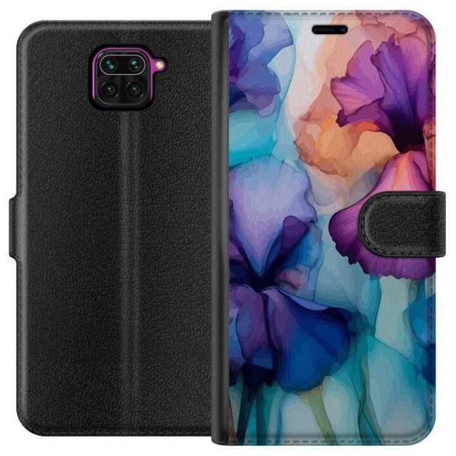 Wallet case for Xiaomi Redmi Note 9 with Magical flowers design