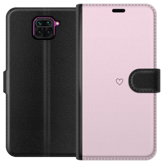 Wallet case for Xiaomi Redmi Note 9 with Heart design