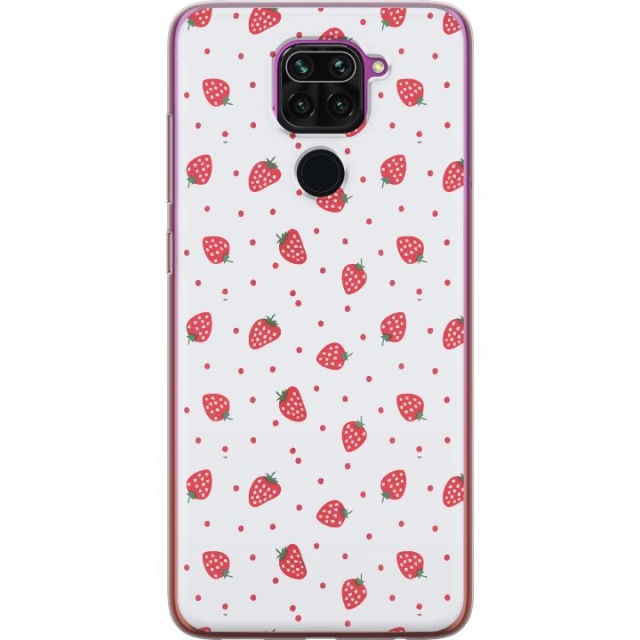 Mobile case for Xiaomi Redmi Note 9 with Strawberries design