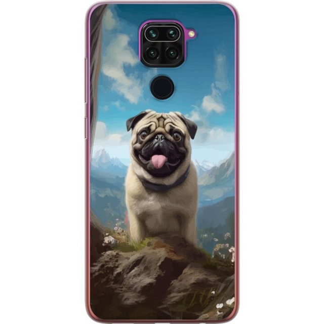 Mobile case for Xiaomi Redmi Note 9 with Happy Dog design