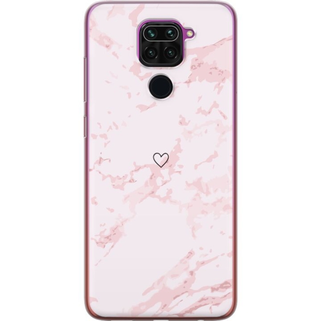Mobile case for Xiaomi Redmi Note 9 with Pink Heart design
