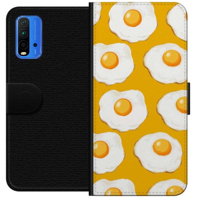 Wallet case for Xiaomi Redmi Note 9 4G with Fried egg design