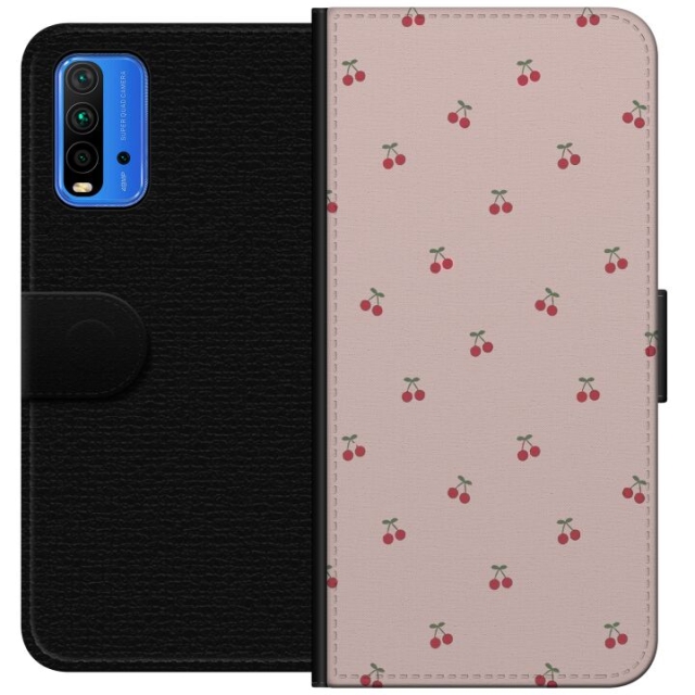 Wallet case for Xiaomi Redmi Note 9 4G with Cherry design