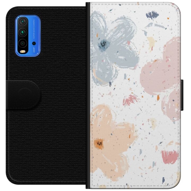 Wallet case for Xiaomi Redmi Note 9 4G with Flowers design