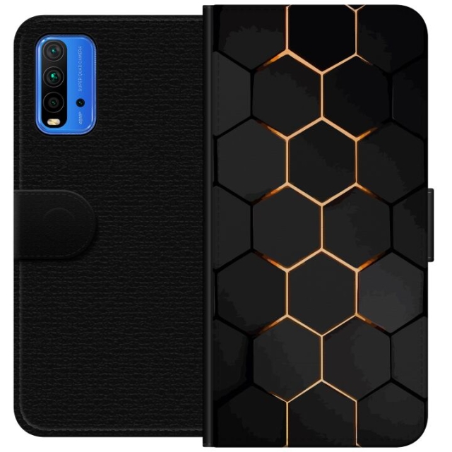 Wallet case for Xiaomi Redmi Note 9 4G with Luxurious Pattern design