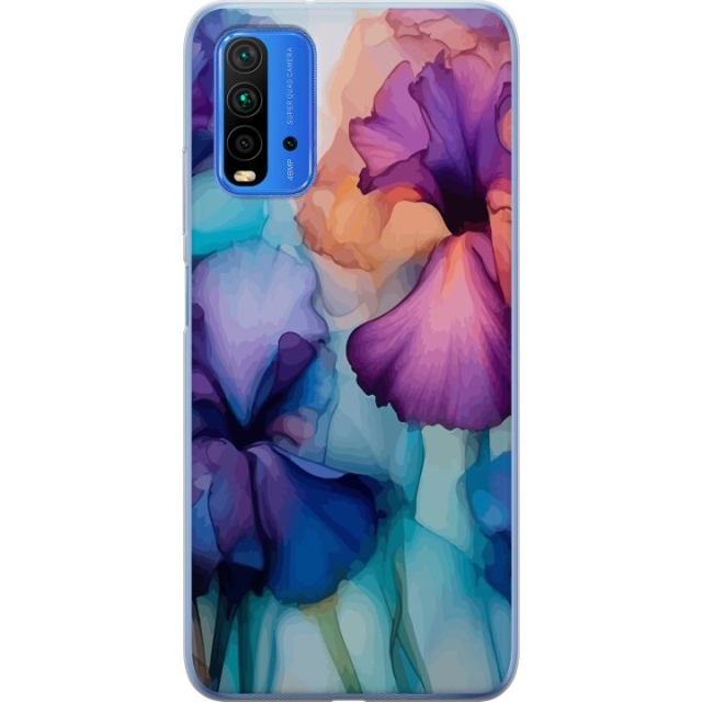 Mobile case for Xiaomi Redmi Note 9 4G with Magical flowers design