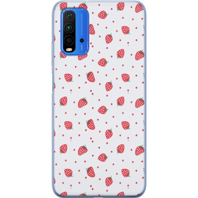 Mobile case for Xiaomi Redmi Note 9 4G with Strawberries design
