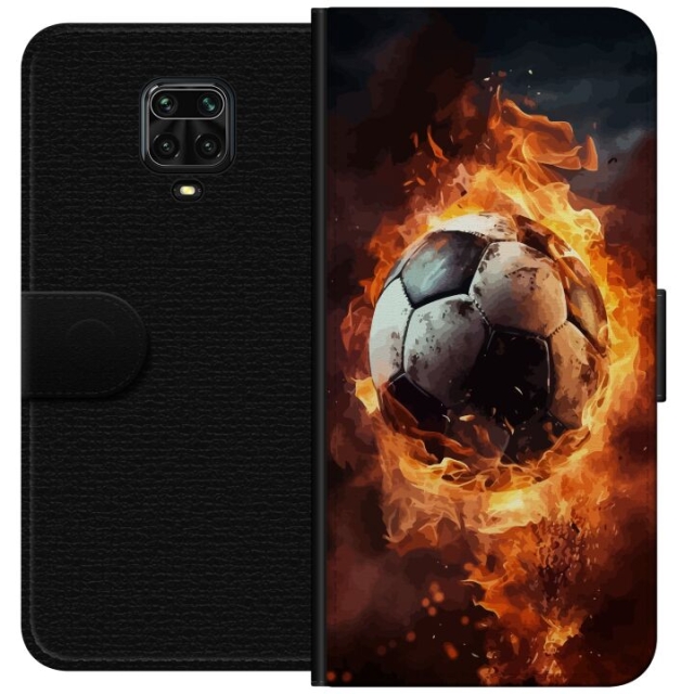Wallet case for Xiaomi Redmi Note 9S with Football design