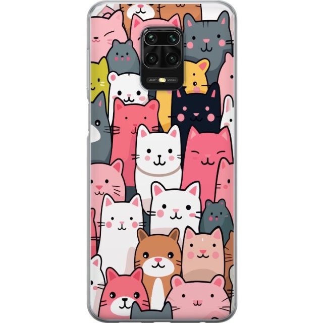 Mobile case for Xiaomi Redmi Note 9S with Cat pattern design