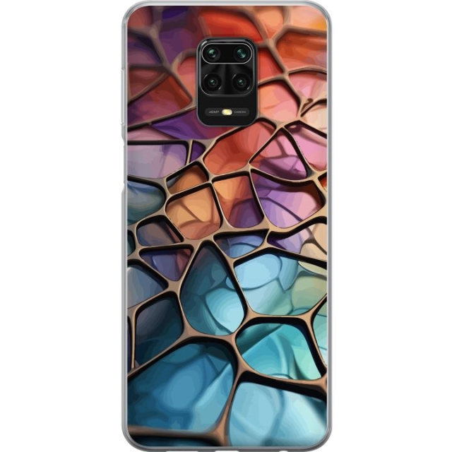 Mobile case for Xiaomi Redmi Note 9S with Metallic pattern design