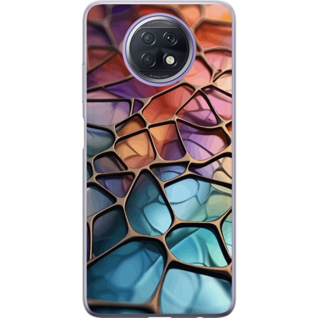 Mobile case for Xiaomi Redmi Note 9T with Metallic pattern design