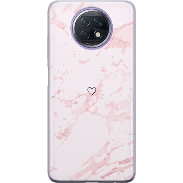 Mobile case for Xiaomi Redmi Note 9T with Pink Heart design