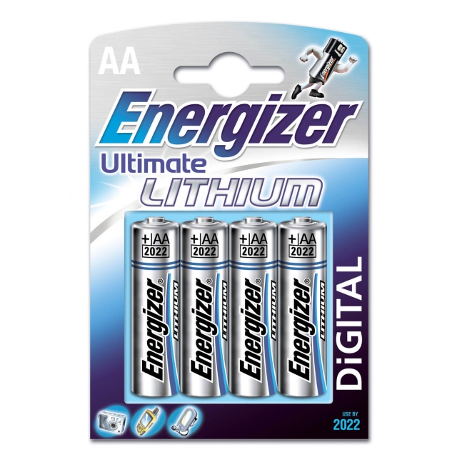 Energizer Universal Battery 629611, AA, 2900 mAh, 4 Each, Silver