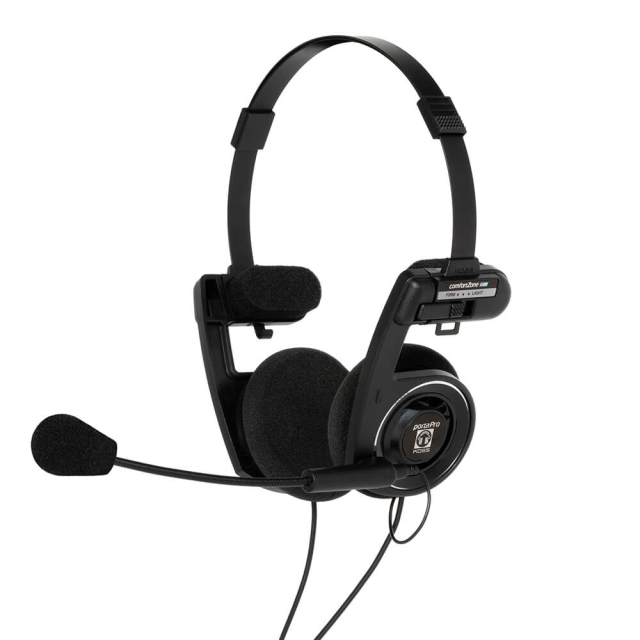 Koss Headphones PortaPro Communication Headset On-Ear Mic Black