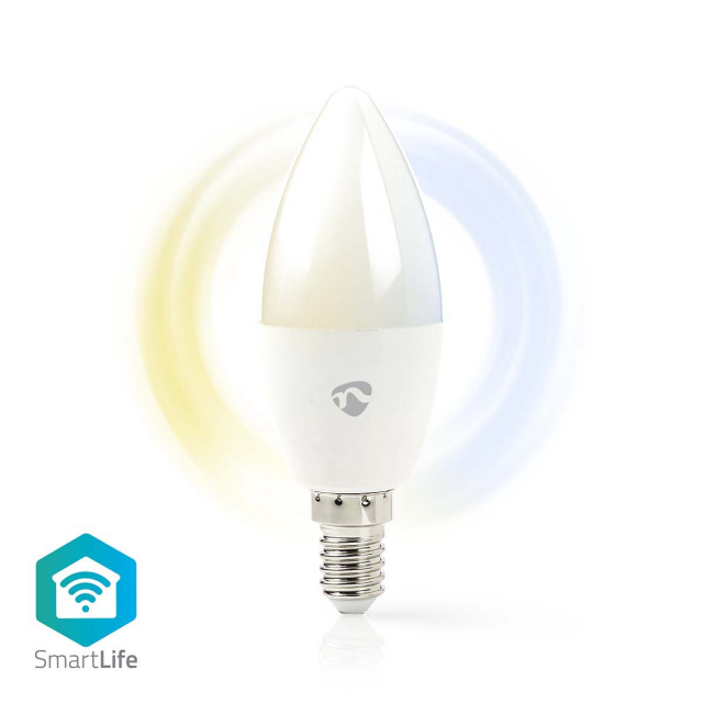 Nedis SmartLife LED Bulb | Wi-Fi | E14 | 470 lm | 4.90 W | Warm to Cool White | 2700 - 6500 K | Android™ / IOS | Candle | 1 pcs