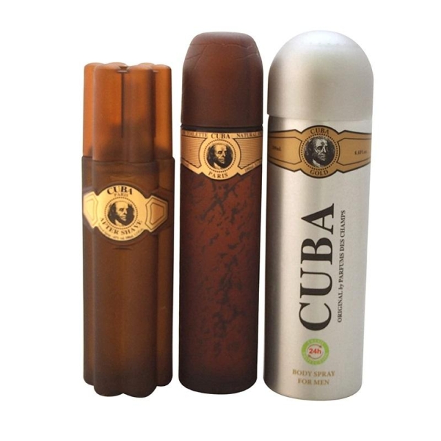 Giftset Cuba Gold Edt 100ml + After shave 100ml + Body Spray 200ml