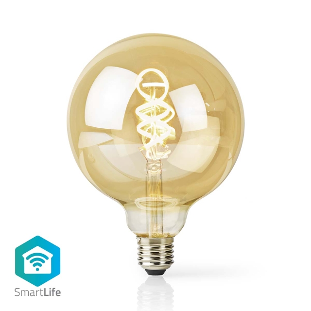Nedis SmartLife LED Filament Bulb | E27 | 360 lm | 4.90 W | Warm to Cool White | 1800 - 6500 K | Glass | Android™ / IOS | Globe | 1 pcs