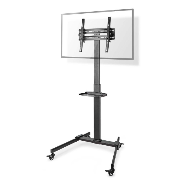 Nedis TV Floor Stand | 32 - 55 " | Maximum supported screen weight: 35 kg | Premium Column Design | Adjustable pre-fixed heights | Snap-lock | Steel | Black