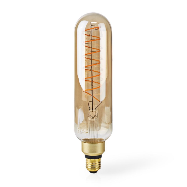 Nedis LED Filament Bulb E27 | T65 | 8.5 W | 600 lm | 2000 K | Dimmable | With Gold Finish | Retro Style | 1 pcs