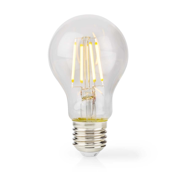 Nedis LED Filament Bulb E27 | A60 | 7 W | 806 lm | 2700 K | Dimmable | Warm White | Retro Style | 1 pcs