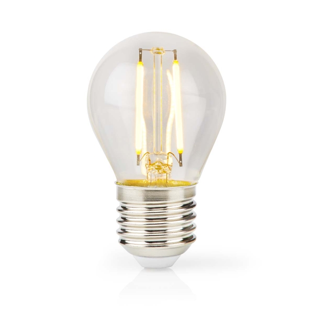 Nedis LED Filament Bulb E27 | G45 | 4.5 W | 470 lm | 2700 K | Dimmable | Warm White | Retro Style | 1 pcs