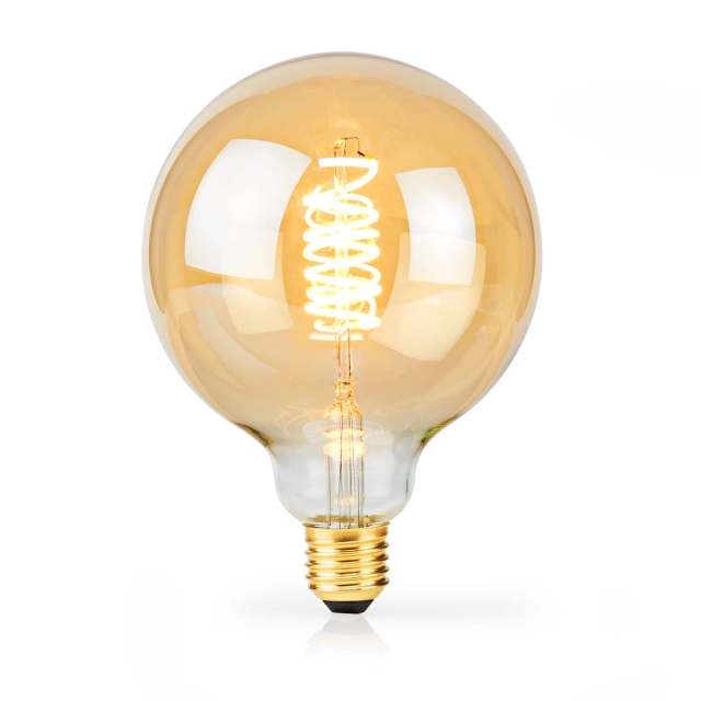 Nedis LED Filament Bulb E27 | G125 | 3.8 W | 250 lm | 2100 K | Dimmable | Extra Warm White | Retro Style | 1 pcs