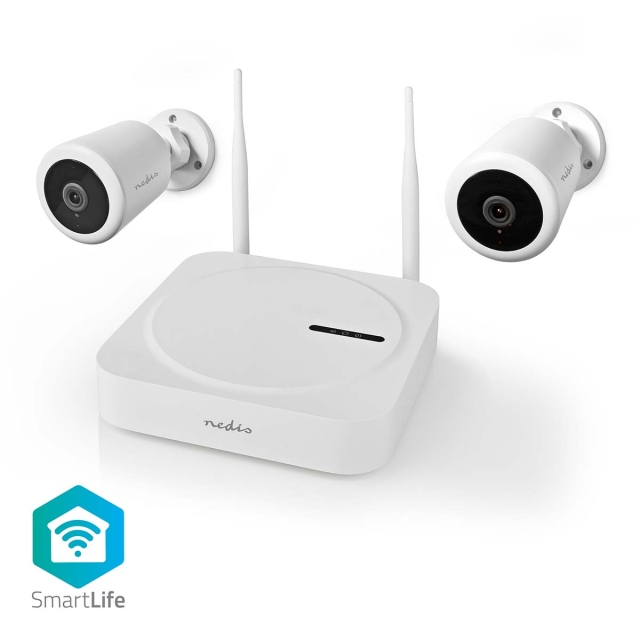 Nedis SmartLife Wireless Camera System | 2x Camera | Full HD 1080p | IP65 | Night vision | White