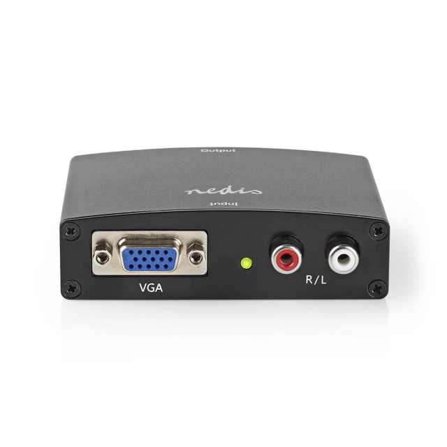 Nedis HDMI™ Converter | VGA Female / 2x RCA Male | 1x HDMI™ Output | 1-way | 1080p | 1.65 Gbps | Aluminium | Anthracite