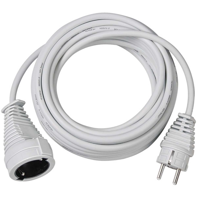 brennenstuhl Power Extension Cable 5.00 m H05VV-F 3G1.5 IP20 White