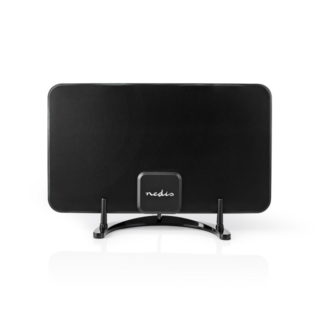Nedis Indoor HDTV Antenna | Active | FM / UHF / VHF | Reception range: 0-25 km | LTE700 | Gain: 26 dB | ABS | Black