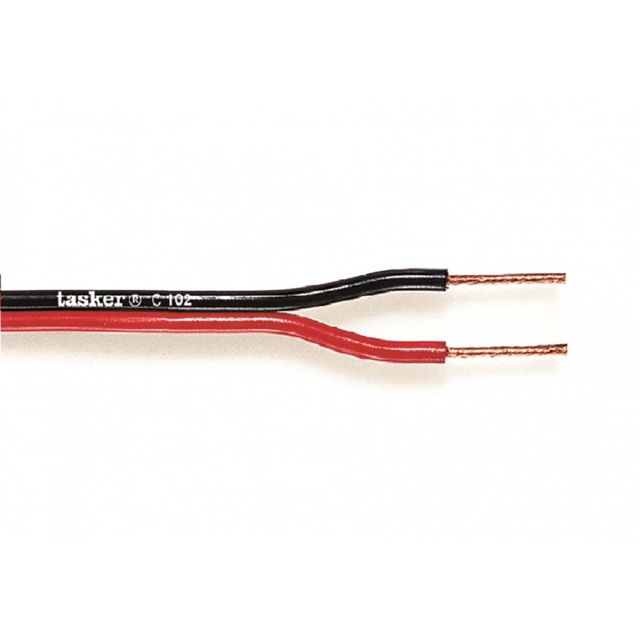 Tasker Speaker Cable on Reel 2x 1.00 mm² 100 m Black/Red