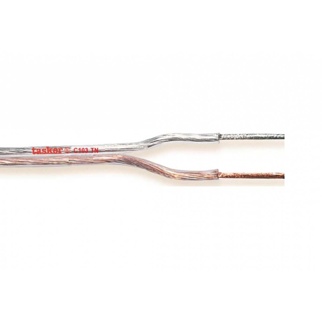 Tasker Speaker Cable on Reel 2x 0.22 mm² 100 m Transparent