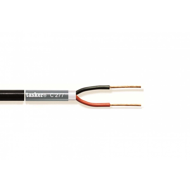 Tasker Speaker Cable on Reel 2x 4.00 mm² 50 m Black
