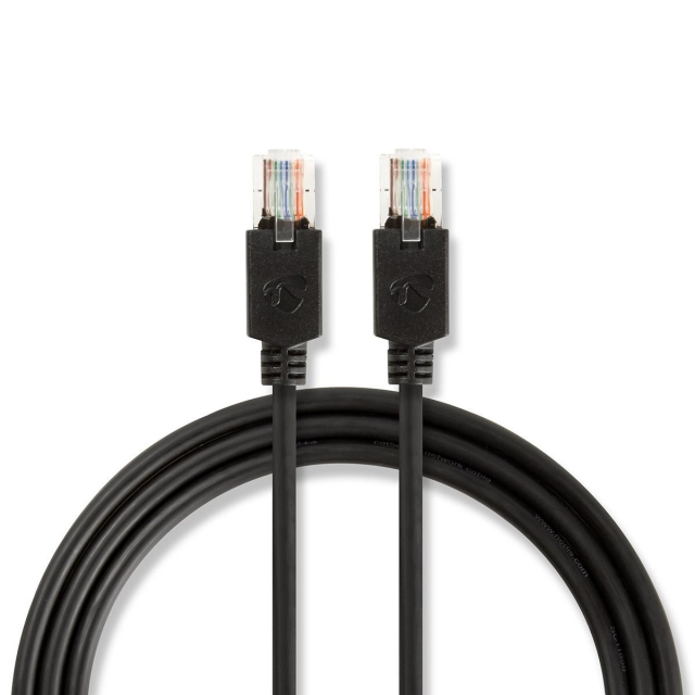 Nedis CAT5e Cable | U/UTP | RJ45 Male | RJ45 Male | 15.0 m | Round | LSZH | Anthracite | Window Box