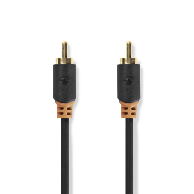 Nedis Digital Audio Cable | RCA Male | RCA Male | Gold Plated | 2.00 m | Round | PVC | Anthracite | Box