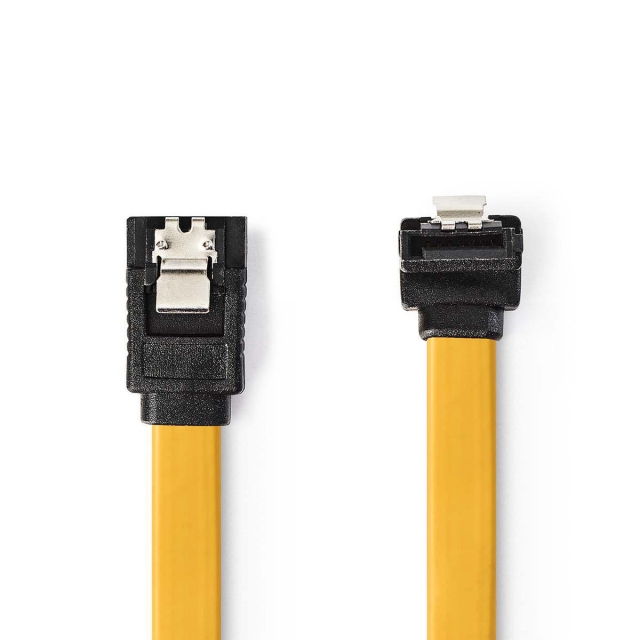 Nedis SATA Cable | 6 Gbps | SATA 7-Pin Female | SATA 7-Pin Female | Nickel Plated | 1.00 m | Flat | PVC | Yellow | Polybag