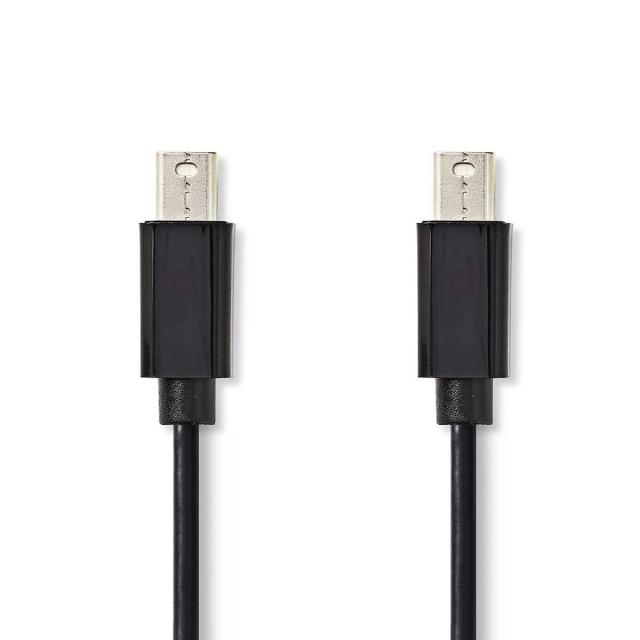 Nedis Mini DisplayPort Cable | DisplayPort 1.2 | Mini DisplayPort Male | Mini DisplayPort Male | 21.6 Gbps | Nickel Plated | 1.00 m | Round | PVC | Black | Polybag
