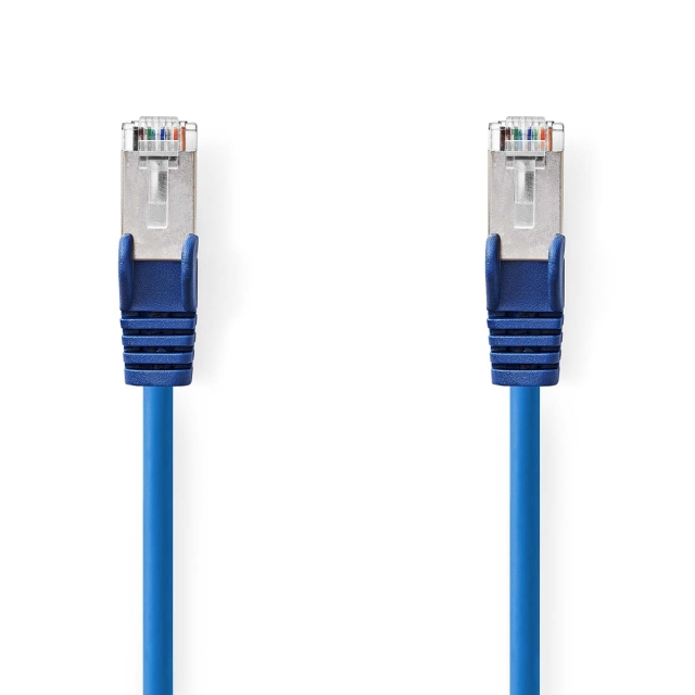 Nedis CAT5e Cable | SF/UTP | RJ45 Male | RJ45 Male | 1.50 m | Round | PVC | Blue | Envelope