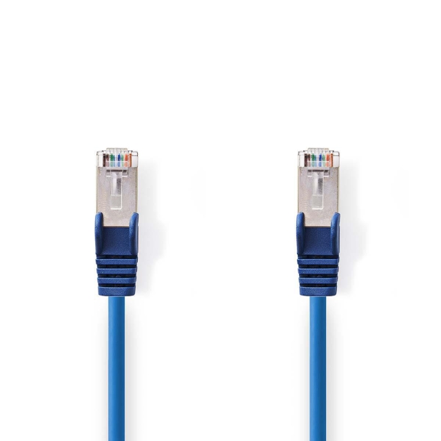 Nedis CAT5e Cable | SF/UTP | RJ45 Male | RJ45 Male | 15.0 m | Round | PVC | Blue | Envelope