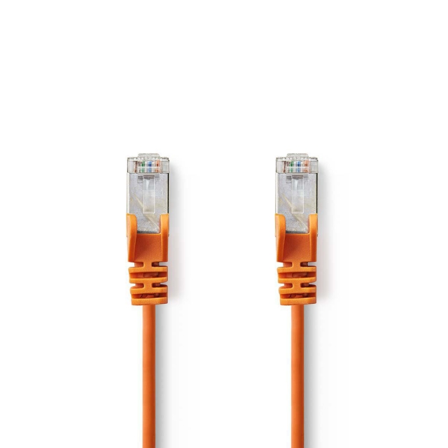 Nedis CAT5e Cable | SF/UTP | RJ45 Male | RJ45 Male | 7.50 m | Round | PVC | Orange | Polybag