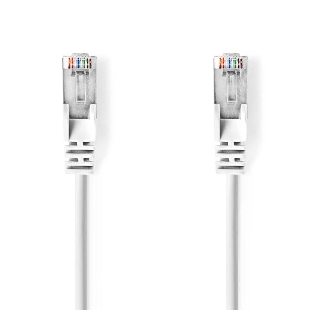 Nedis CAT5e Cable | SF/UTP | RJ45 Male | RJ45 Male | 0.50 m | Round | PVC | White | Envelope