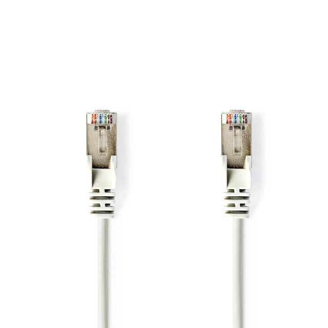 Nedis CAT5e Cable | SF/UTP | RJ45 Male | RJ45 Male | 1.00 m | Round | PVC | White | Envelope