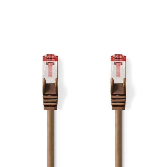 Nedis CAT6 Cable | RJ45 Male | RJ45 Male | S/FTP | 7.50 m | Round | LSZH | Brown | Polybag