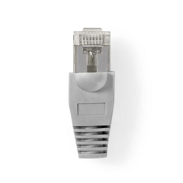 Nedis RJ45 Connector | Male | Solid FTP CAT5e | Straight | Nickel Plated | 10 pcs | Polycarbonate | Grey / Transparent | Box