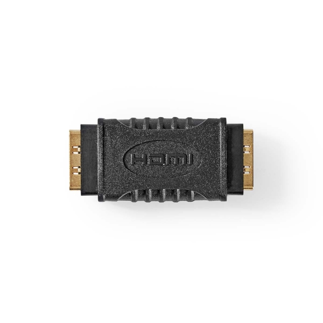 Nedis HDMI™ Adapter | HDMI™ Output | HDMI™ Output | Gold Plated | Straight | ABS | Black | 1 pcs | Box