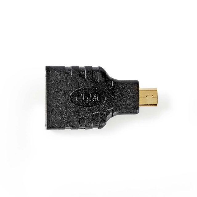 Nedis HDMI™ Adapter | HDMI™ Micro Connector | HDMI™ Output | Gold Plated | Straight | ABS | Black | 1 pcs | Box
