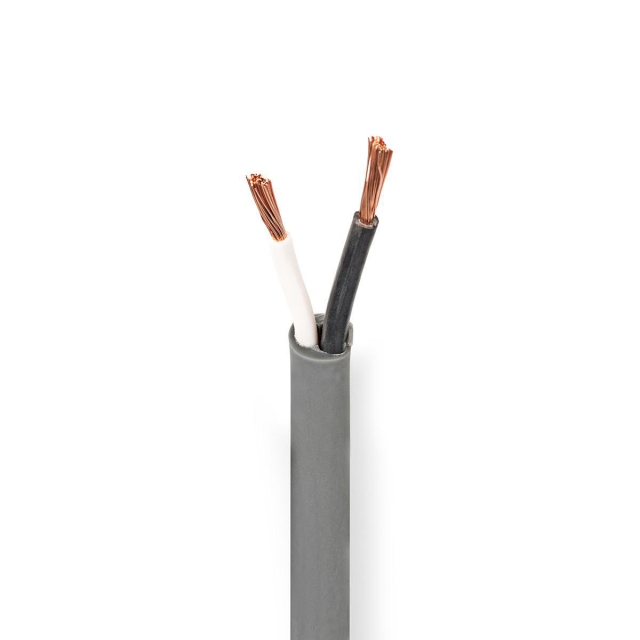 Nedis Speaker Cable | 2 x 2.50 mm² | Copper | 100.0 m | Round | PVC | Dark Grey | Reel