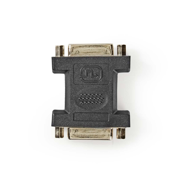 Nedis DVI Adapter | DVI-I 24+5-Pin Female | DVI-I 24+5-Pin Female | Nickel Plated | Straight | PVC | Black | Polybag