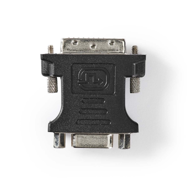 Nedis DVI Adapter | DVI-I 24+5-Pin Male | VGA Female | Nickel Plated | Straight | PVC | Black | Box